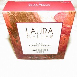 NEW NIB Laura Geller Baked Blush-N-Bronze Marbalized 2 in 1 Berry Bronze .30oz